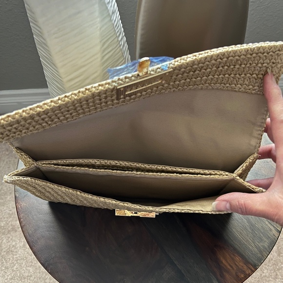 Envelope Straw Clutch Bag NWT - Picture 7 of 9